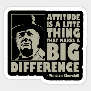 Winston Churchill - Motivational Quote Sticker